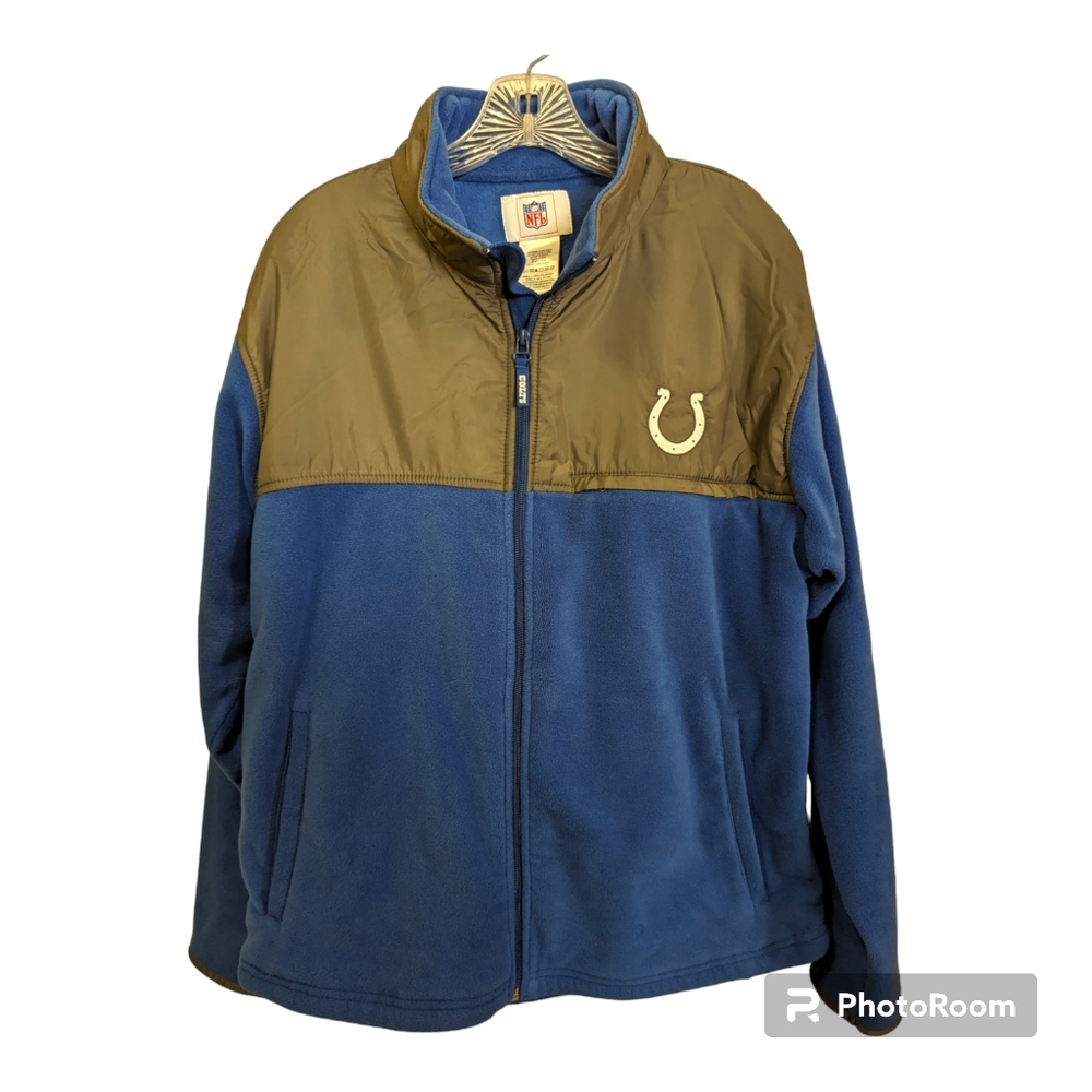 Indianapolis Colts NFL Apparel Blue And Gray Men's Fleece Jacket - Size Medium